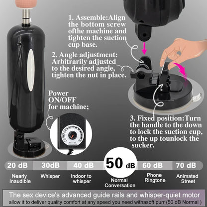 Automatic Telescopic Sex Machine Thrust Dildo Machine with Big Dildo for Men and Women Masturbation Sex Toys