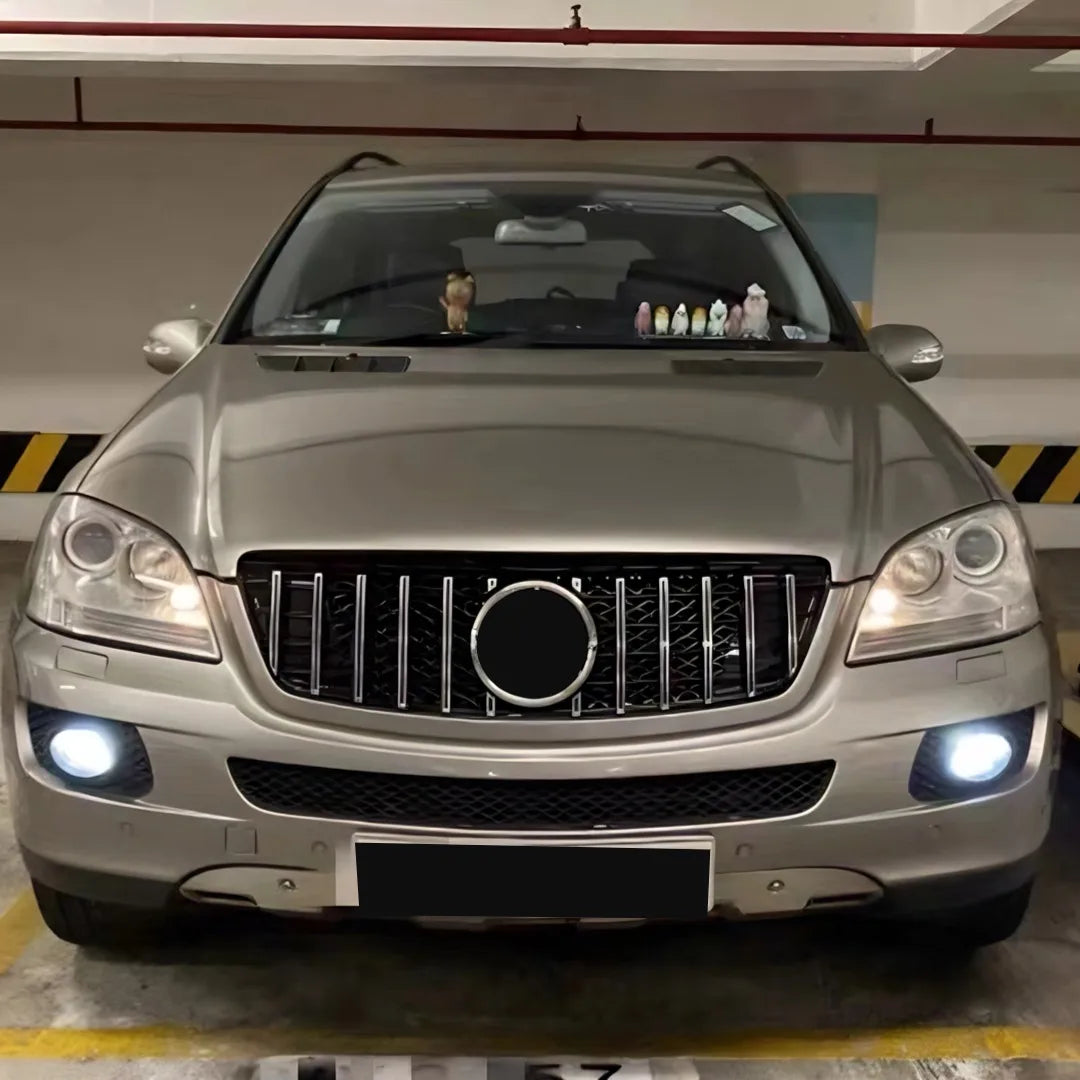 Front Mask Grille Bumper Grill Hood Mesh Modification For Mercedes Benz ML W164 2005-2011 GT Diamond Style Tuning Accessories