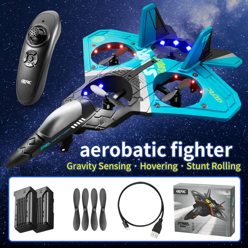 4DRC V17 RC Plane 2.4G Radio Control Fighter Hobby Plane Glider Airplane EPP Foam Remote Control Airplane RC Drone Kids Toys