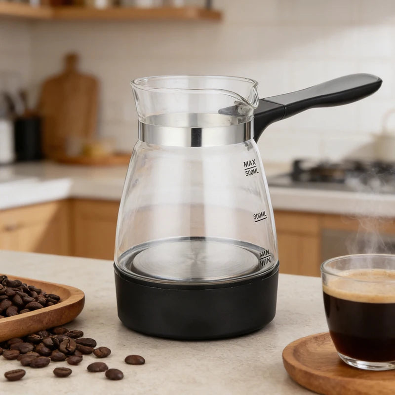 Glass coffee pot, Turkish household electric coffee maker, pour-over brewing, five-layer paper box packaging