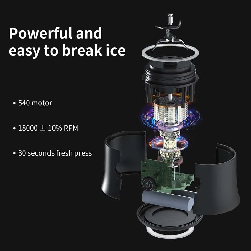 Ship Portable Blender Personal Electric Juicer with Lid Water Bottle Powder Fruit Shaker Bottle Ice Usb Juicer Cup