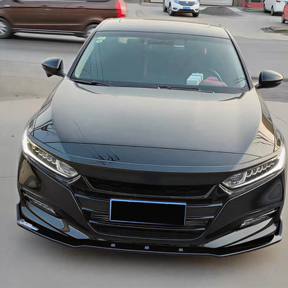 Front Bumper Protector Lip Chin Splitter For Honda Accord 10th Sedan 2017-2022 ABS Car Exterior Parts Tuning Styling Accessories