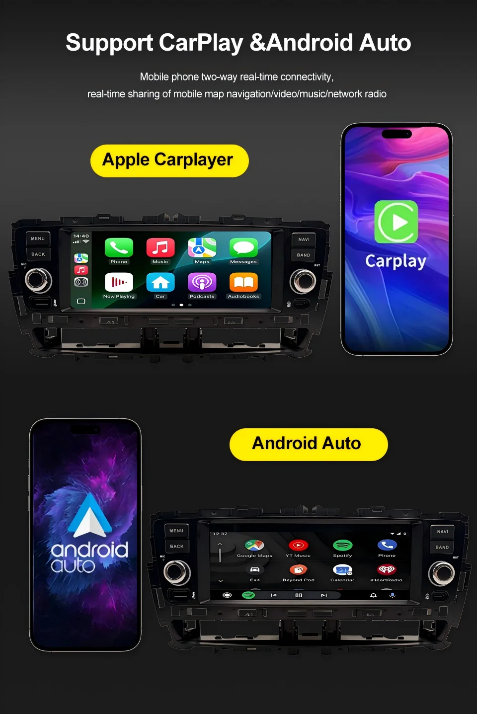 Android 15 Car Radio for SEAT Ibiza 6J IV 4 2012-2015 6.86-inch Car Multimedia Video Player GPS CarPlay AndroidAuto BT