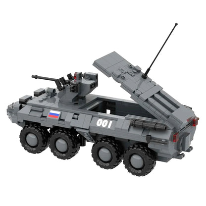 Russian BTR-80 Armored Personnel Carrier Building Blocks Toy Infantry Fighting Military Vehicle Model