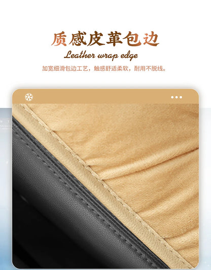 Plush Down Car Seat Cushion Winter Plush Single Seat Thickened Plush Winter Warm and Cold proof Five Seat Non shedding Hair