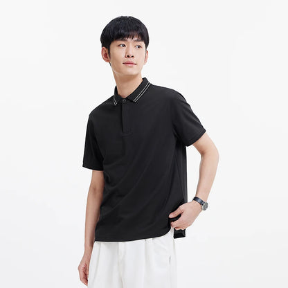 Semir Men Polo Shirt Mulberry Silk Texture Business Basic Knit 2026 Summer Casual Style Soft Lightweight Office Wear Top