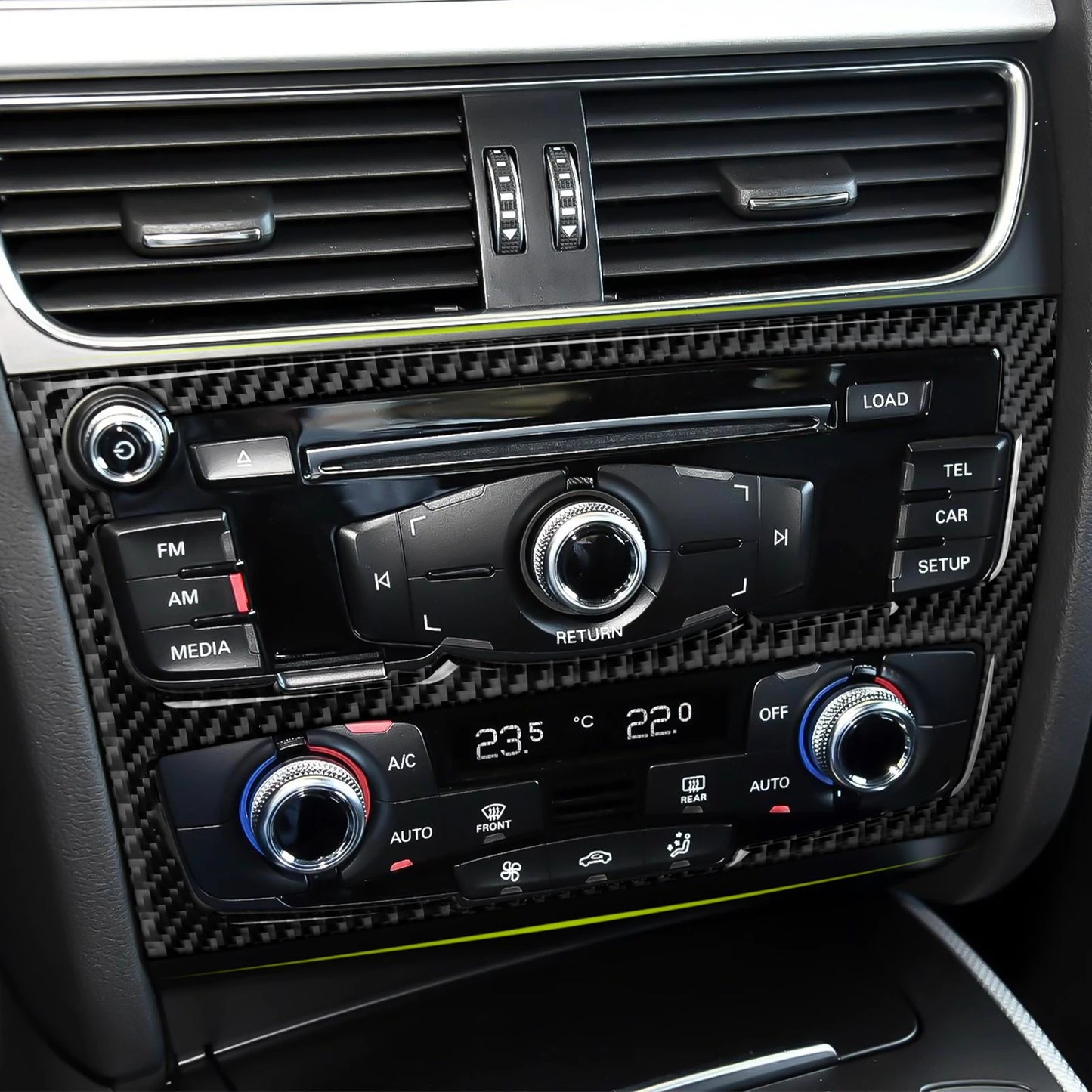 Car Center Console Gear Shift Panel Set, For Audi A4 S4 RS4 A5 S5 RS5 (2007-2016) Carbon Fiber Interior Sticker Trim Accessories