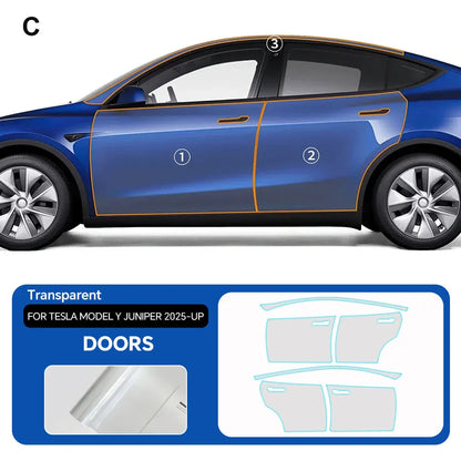 For Tesla Model Y Juniper 2025 2026 Paint Protection Film Self-Healing Bra PPF Body Sticker Accessories Anti-Scratch Resistant