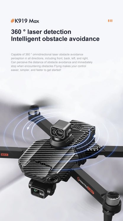 New K919 MAX Drone 8K GPS Professional HD 3-axis Gimbal Aerial Screen Remote Control Aircraft 5G HD Dual Camera Security drone
