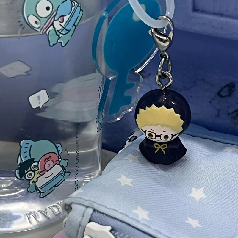 Bandai Haikyuu Gashapon Mini Figure Keychain Hinata Kageyama Tsukishima Kenma Kuroo Bag Pendant Umbrella Charm Anime Collectible