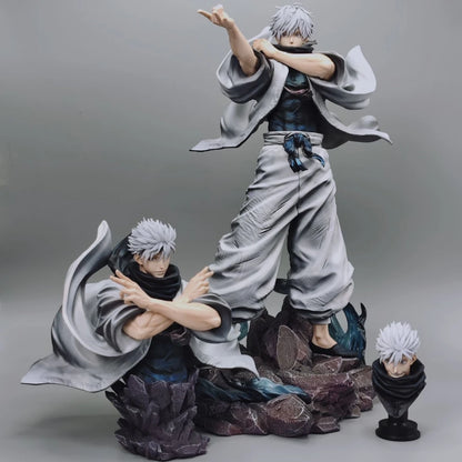 In Stock KO JJK Gojo Satoru Statue Premium Resin Figure Three Head Sculpts Two Upper Body Parts Anime Collection Gift