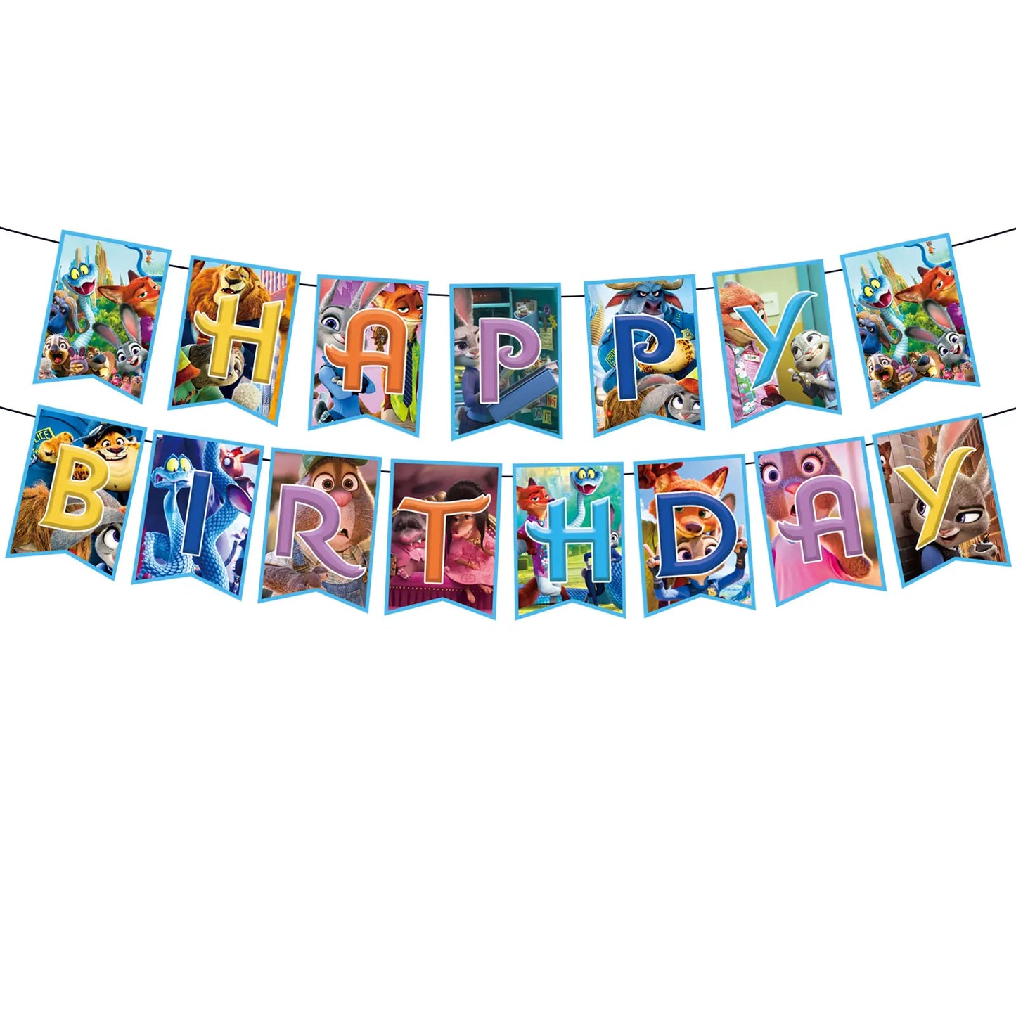 NEW Zootopia Party Favor Zootopia 2 Birthday Decoration Judy Nick Gary Party Supplies Zootropolis Coil Notebook Box Bag Card Kid