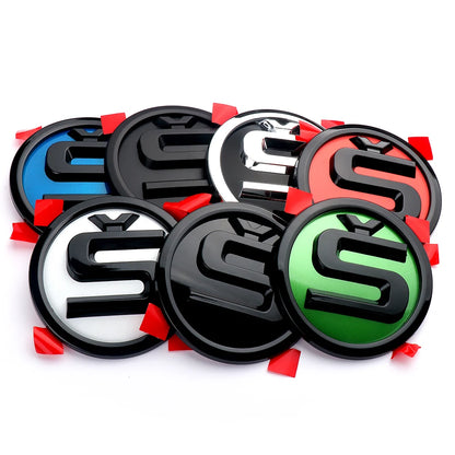 8/9/10cm Emblem Car Front Hood Badge Rear Trunk Sticker for Skoda Octavia Rapid Fabia S Logo Superb KAMIQ Kodiaq VRS Accessories