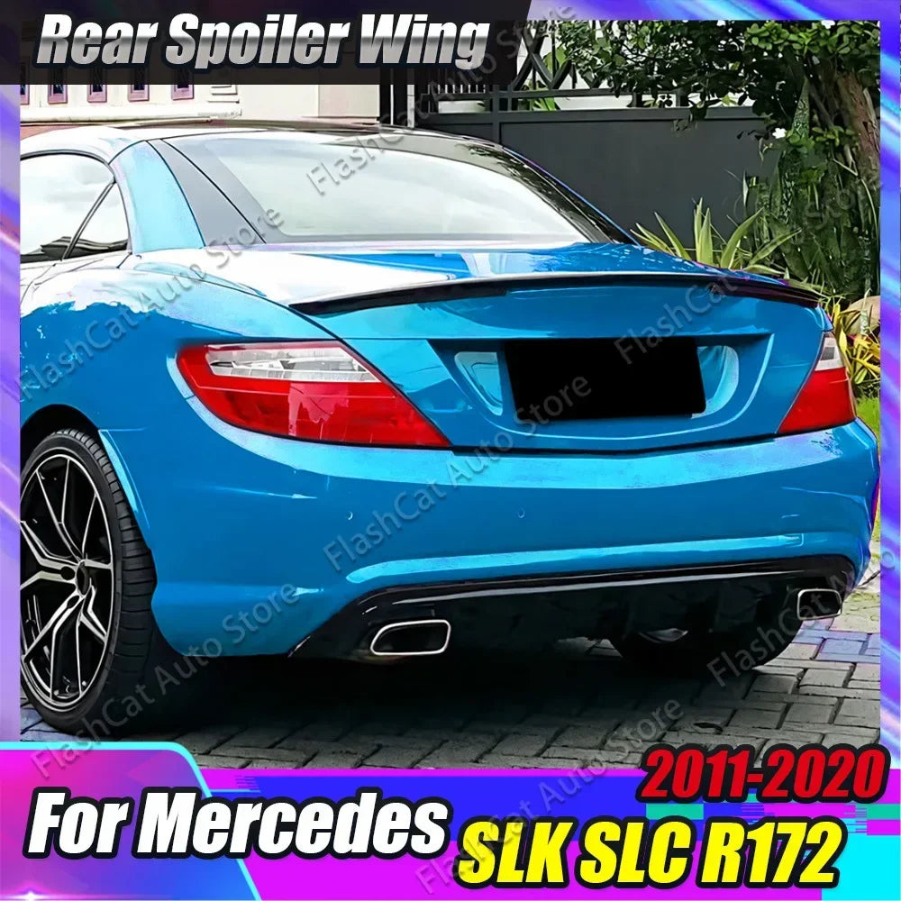 R172 Tail Wing Body Kits Part Gloss Black For Mercedes Benz SLK SLC R172 2011-2020 Car Rear Spoiler Trim Rear Trunk Lip Trim
