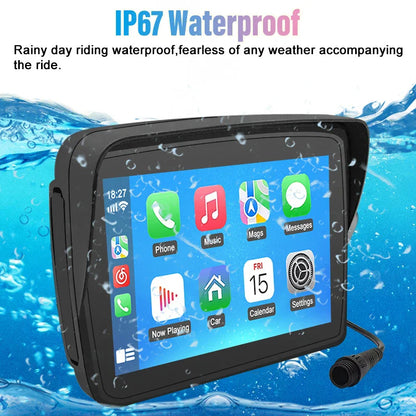 GPS Navigation Motorcycle GPS Waterproof IP67 GPS Nivigator with Carplay Display Motorcycle Wireless Android Auto GPS Navigator