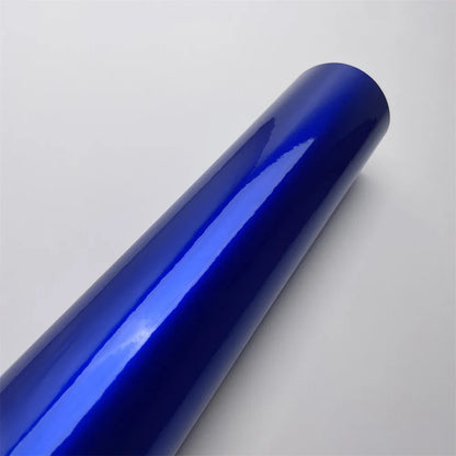 Glossy Candy Blue Vinyl Wrap Film Metallic Waterproof Bubble Free Sticker Decal For Car Accessories Motorcycle Bike DIY Sticker