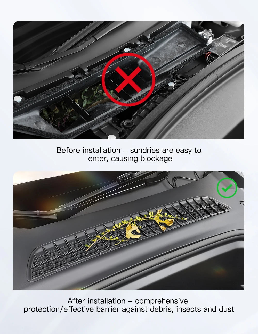 YZ Air Inlet Protective Cover For Tesla Model Y/YL 2026 Juniper Anti-insect Anti-fouling Front Air-Conditioning Insect-proof Net
