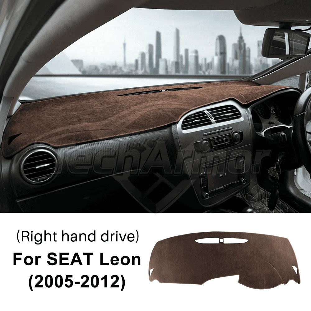 Flannel Car Dashboard Cover Pad For Seat Leon 2005-2012 Sunshade Protector Anti-UV Dash Mats Non-slip Auto Interior Accessories