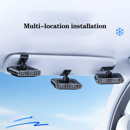 Eary Car Clip Fan Portable USB Rechargeable 30000mAh Sun Visor Fan 360° Rotate 5 Speeds Cooling Fan Ultra-thin Quiet Auto Cooler