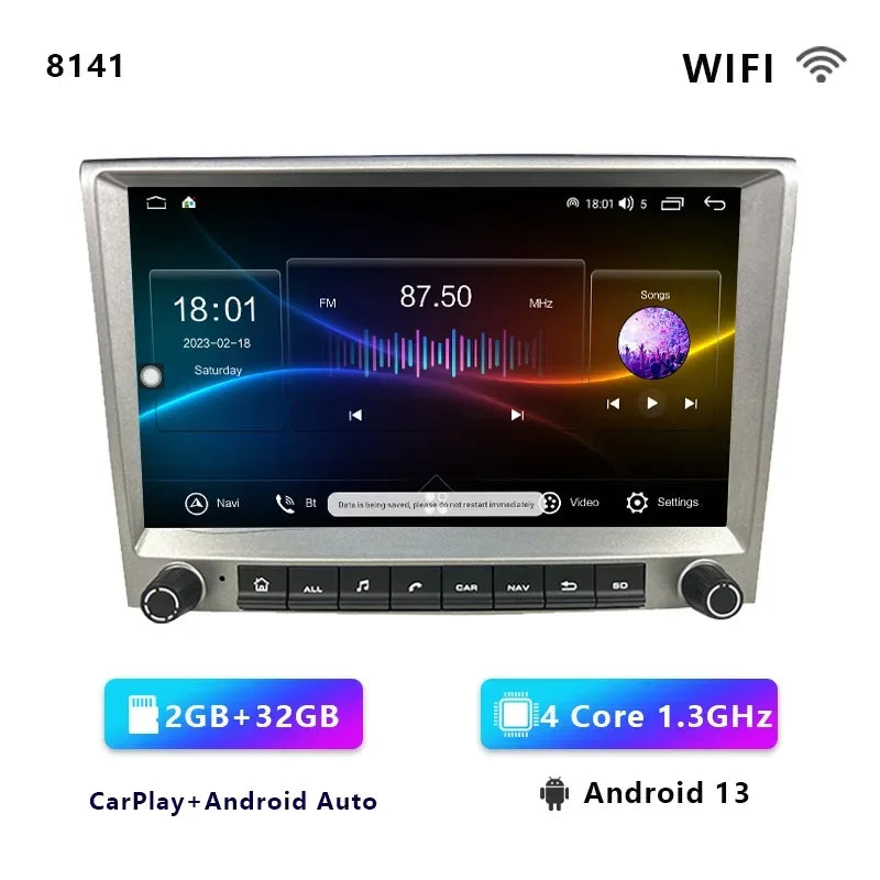 CHSTEK Car Radio Wireless Carplay Qualcomm for Porsche 911 997 Boxster Cayman 987 Auto Android 13 Multimedia Player Navigation