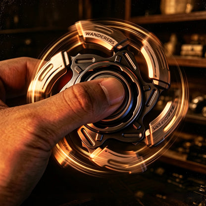 Ultra-Smooth Glowing Fidget Toy Spinner Stress Relief Focus Tool for Anxious Adults Kids with Cool Armor Opening EDC Toy