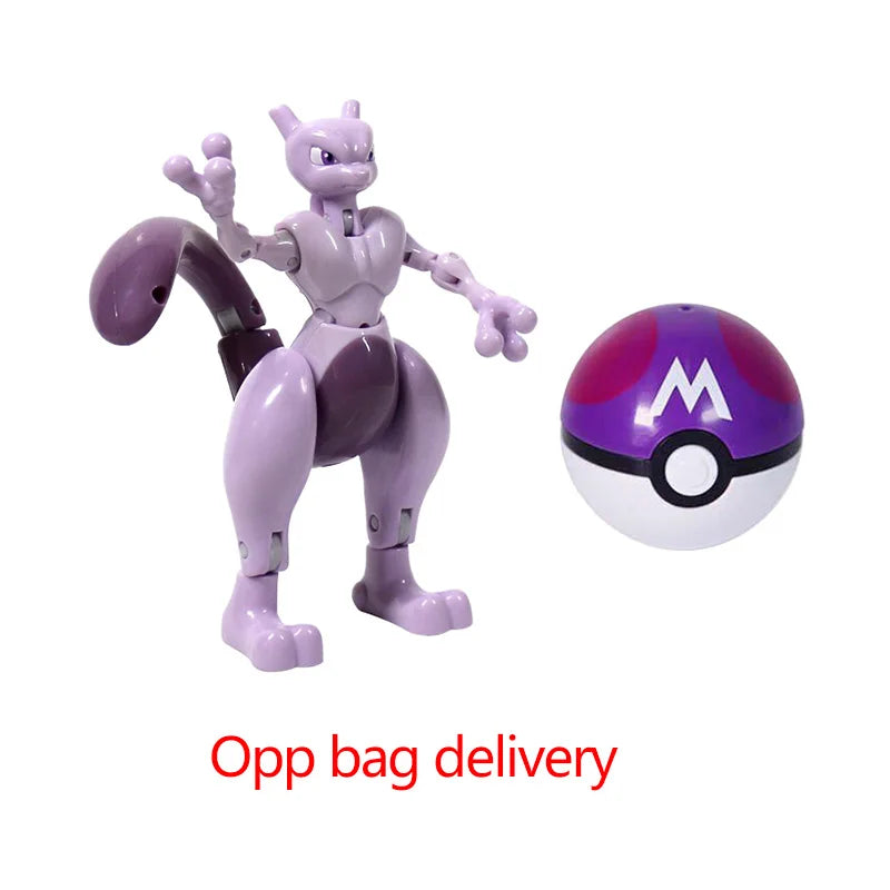 Hot Pokemon Figure Greninja Lucario Pokeball Gyarados Pikachu Dragonite Gengar Mew Venusaur Elf Poke Ball Toy Kids Birthday Gift