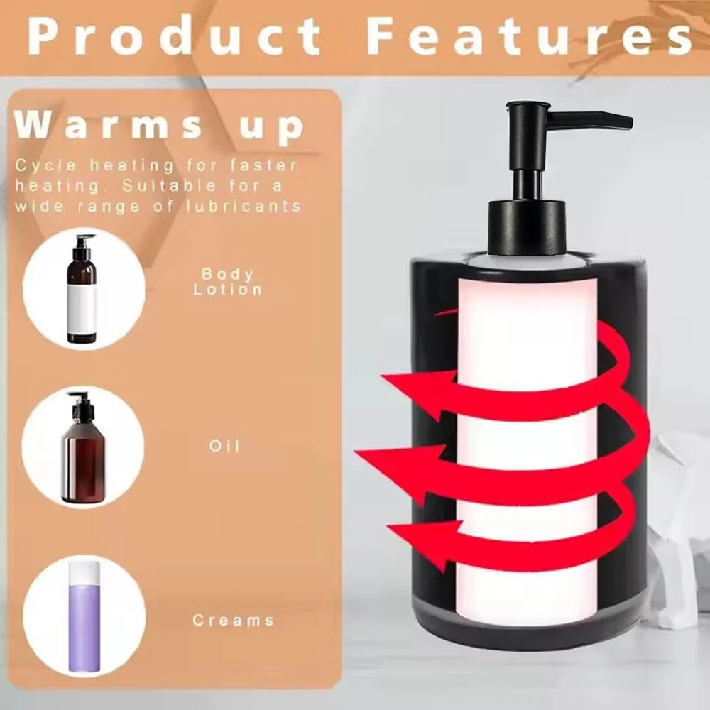 NEW LED 2 Heat Modes Bottle Massage Oil Heater Adjustable Multifunction Lotion Cream Heater Portable Quick Heating for Salon Spa