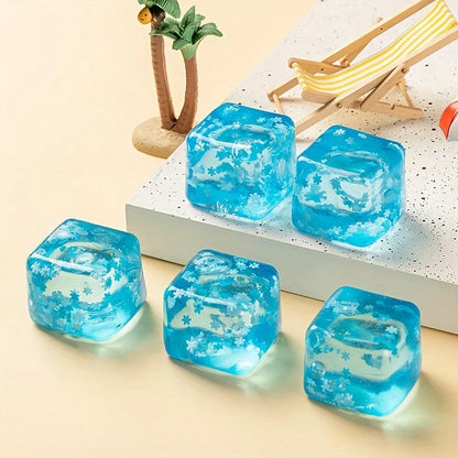 6/8/10/12 PCS Ice Cube Squishy Sensory Toys Stress Square Soft Touch Squeeze Office Stress Relief Toys for Adults Favors Gifts