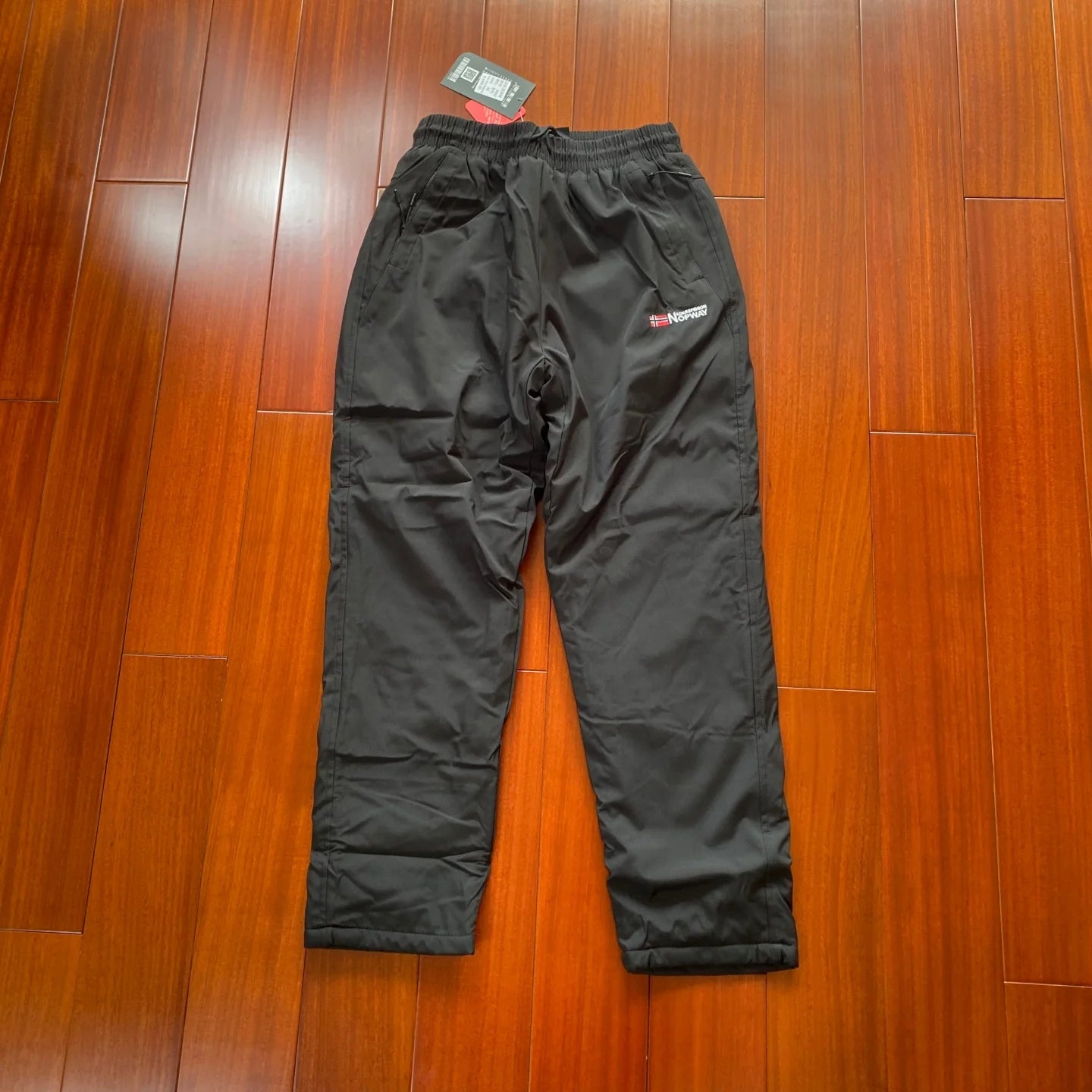 Thickened Fleece Lined Outdoor Windproof Sports Trousers Zipper Straight Leg Casual Pants for Men Autumn Winter Warm Trousers