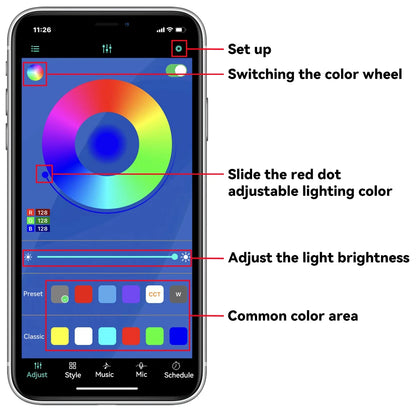 Waterproof Flexible LED Strip Light RGB Underbody Neon Light Auto Decorative Atmosphere Lamp
