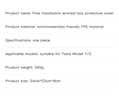 YZ For Tesla Model 3 Y YL Juniper Highland Armrest Pad Soft Case Center Console Box Cover Aanti-scratch 2026 Accessories