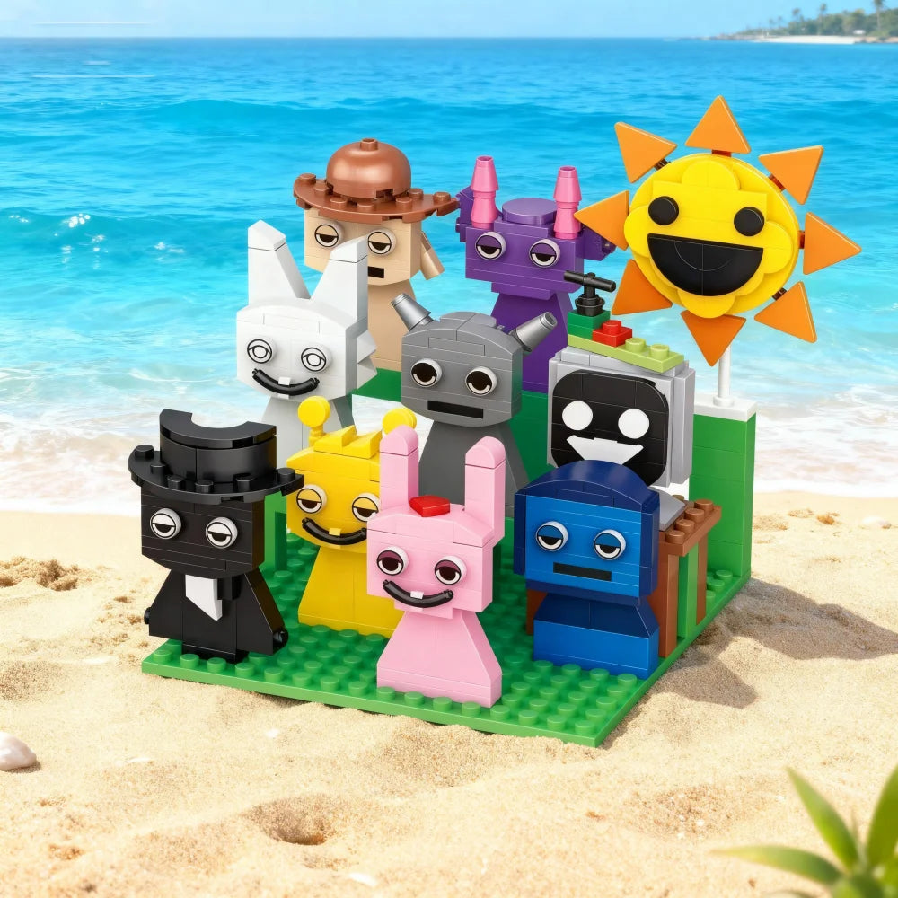 20 in 1 Sprunki Toys Building Set Compatible with 926 Pcs Sprunki Action Figures Roles Building Brick for Fans Kids Adults