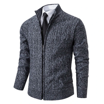 Winter Plus Velvet Sweaters Cardigan Thick High Collar Sweatshirt Men's Coat Knitted Jumper Brand Knitwear Hombre Clothing