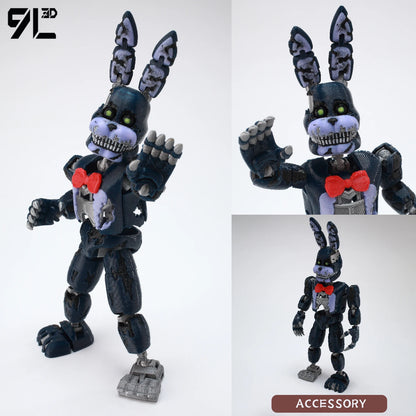 9L3D Printed Horror Game FNAF Freddy Fazbear's Purple Guy Toy Action Figures Anime Model Lucky13 Dummy Titan13 Collectible Model
