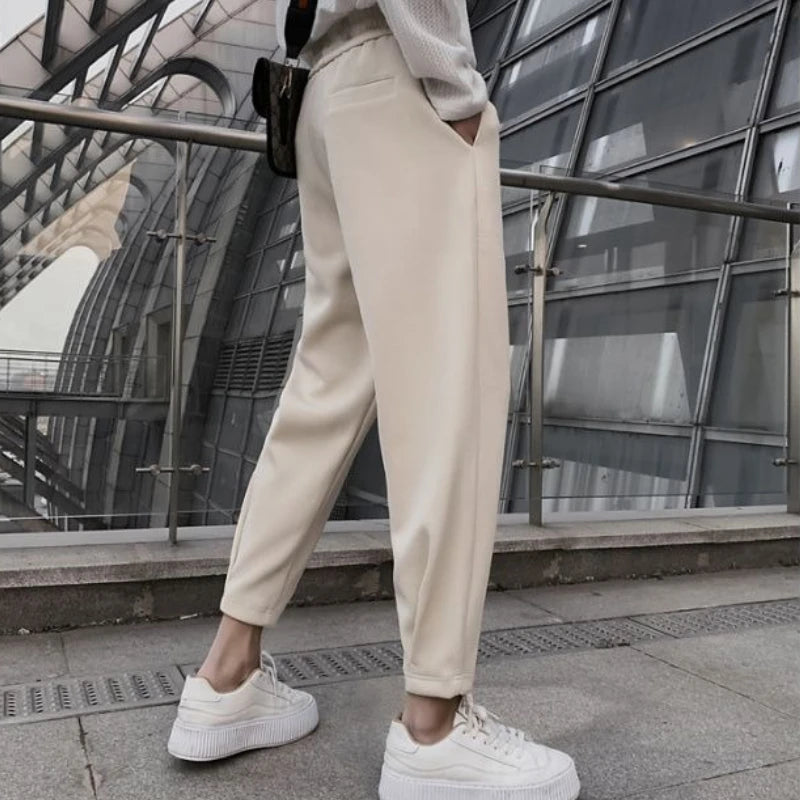 Man Sports Pants Solid Plus Big Size Harem Joggers Korean Deals Cool Trousers Autumn Winter Retro Essential Sweatpants for Men