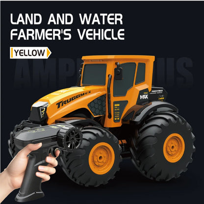 1:14 Scale Amphibious RC Car Full Proportional 4WD Off-road Climbing Farmer Truck Toy Kids Holiday Gift