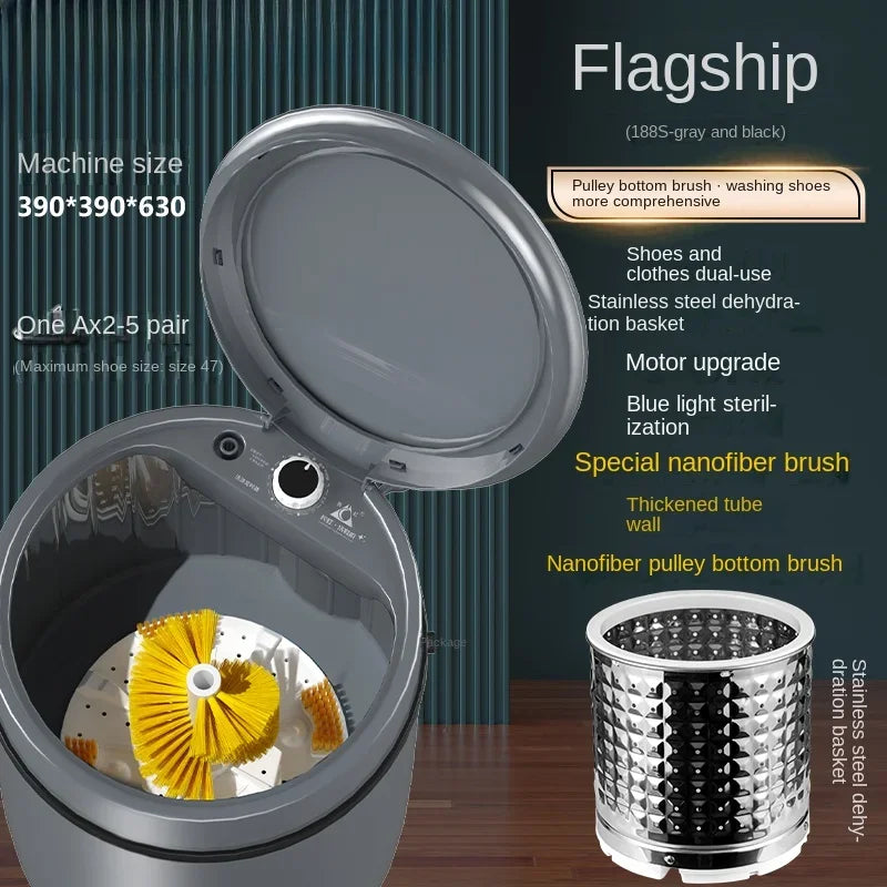 220V shoe washing machine, household small fully automatic shoe brushing machine, integrated with washing and stripping AG
