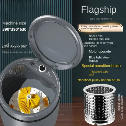 220V shoe washing machine, household small fully automatic shoe brushing machine, integrated with washing and stripping AG