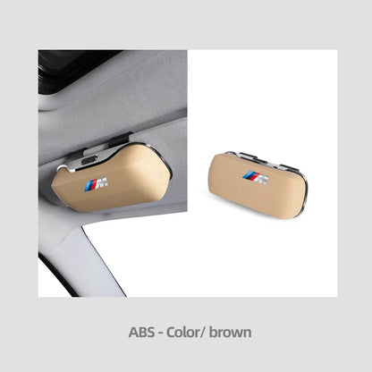 Multifunction Car Glasses Box Portable Car Sunglasses Holder Car Driving Glasses Holder Eyeglass Case Sun Visor For Model Y BMW