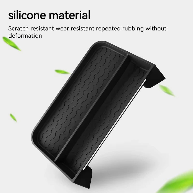 For BYD Shark 6 2024 2025 Car Behind Instrument Screen Silicone Storage Box Phone Holder Anti-slip Organizer Box Car Accessories