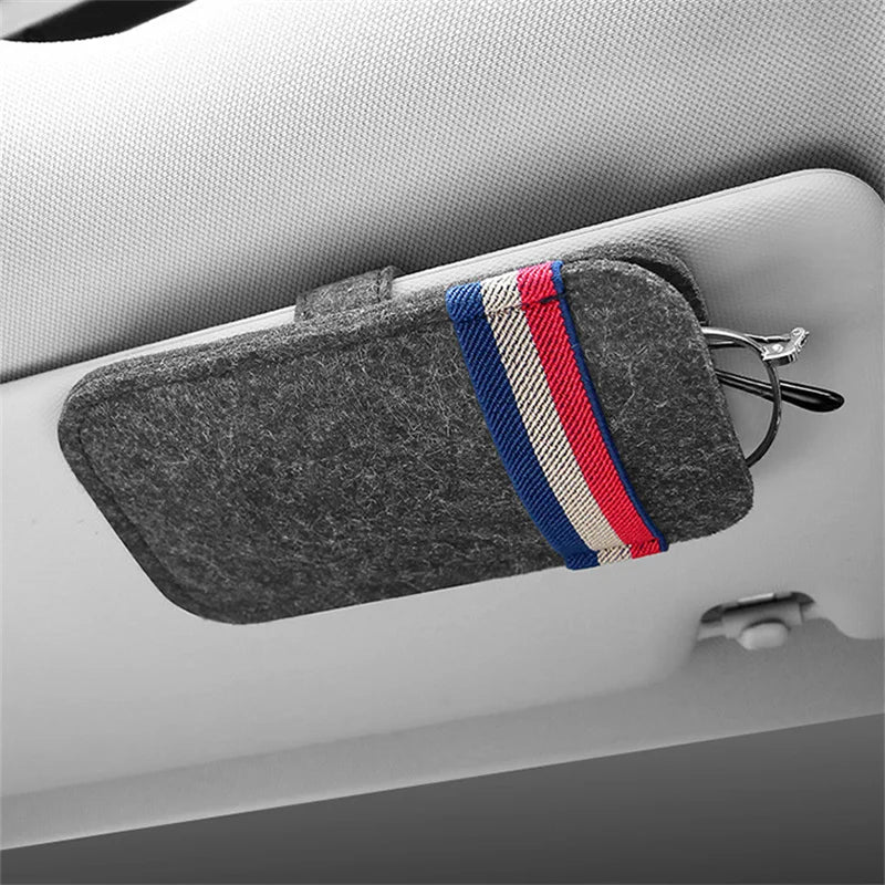 Car Sunglasses Organizer Bag Eyeglass Holder Glasses Storage Clip For Audi Bmw Auto Interior Organize Car Sunglasses Holder