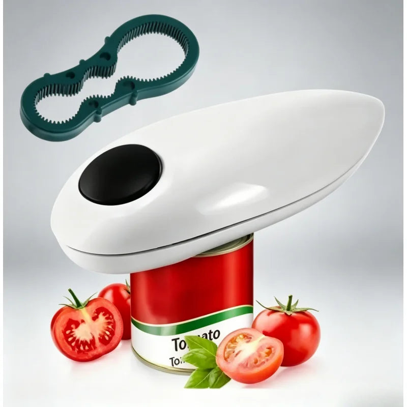 Easy Operate Electric Can Opener Multifunctional Jar Bottle Opener With Free Small Opener Battery Powered
