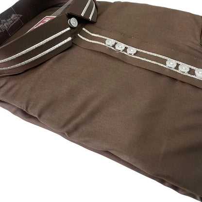 LIBIELIY New European And American Muslim Men's Robe Abaya Stand Collar Solid Color Middle East Arab Long National Style Men's W
