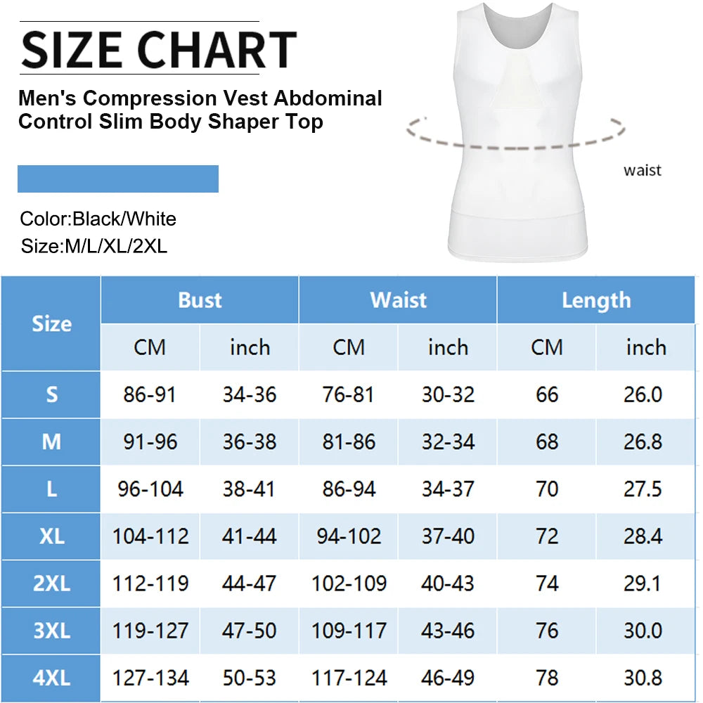 Sleeveless Compression Tops Men's Abdominal Control Shaping Vest High Elastic Cool Fabric Fitness Breathable Clothes Round Neck