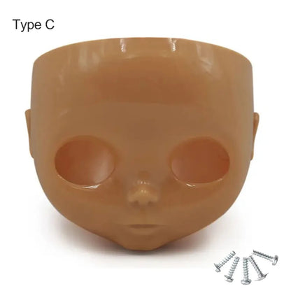 1/6 DBS Blyth Doll Face Without Makeup Faceplate Backplate Screws for DIY Makeup Newbie Practice Custom Doll Toys Accessories
