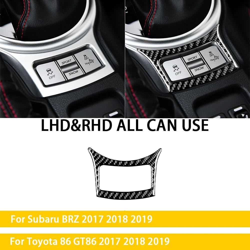 For Subaru BRZ Toyota 86 GT86 2017 2018 2019 Carbon Fiber Car Accessories Gear Shift Cup Holder Air Conditioning Trim Sticker