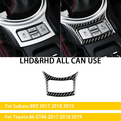 For Subaru BRZ Toyota 86 GT86 2017 2018 2019 Carbon Fiber Car Accessories Gear Shift Cup Holder Air Conditioning Trim Sticker