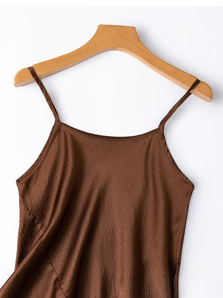 Women Camisole 100% Mulberry Silk Solid Colors Pearl Silk Fashion Spaghetti Straps Top Shirt Summer Beach M1548