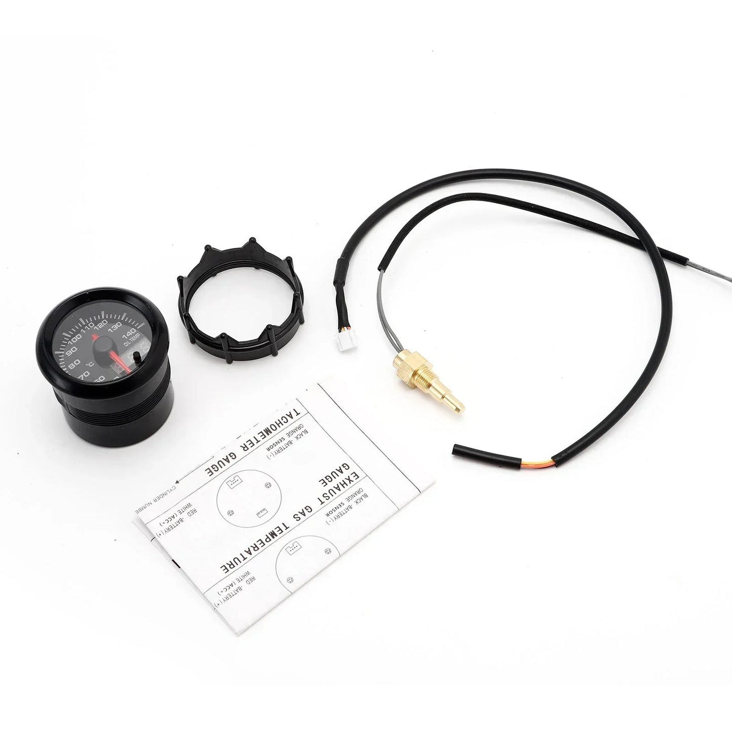 Dofi 2" 52mm 7 Colors LED Dual Display Boost Water Oil Temp Oil Pressure Voltmeter Air Fuel Ratio EGT Tachometer Car Gauge