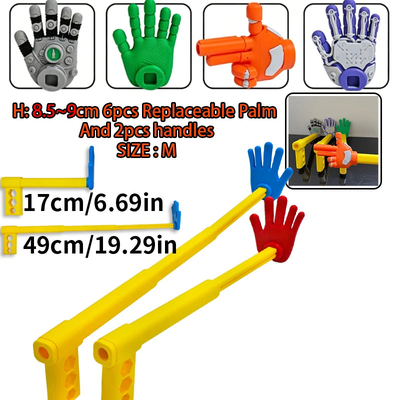 Three Sizes 3D Printed Retractable Hand Toy Telescopic Game Toy Funny Interactive Props Cosplay for Party Favors
